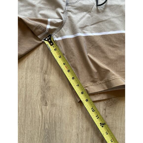 Vissla Boardshorts Unlined Mens 34 Upcycle Cotton Quick Dry Swim Gray Brown Tan - Picture 7 of 9